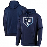 Men's Tampa Bay Rays Majestic 2019 Postseason Dugout Authentic Pullover Hoodie Navy,baseball caps,new era cap wholesale,wholesale hats